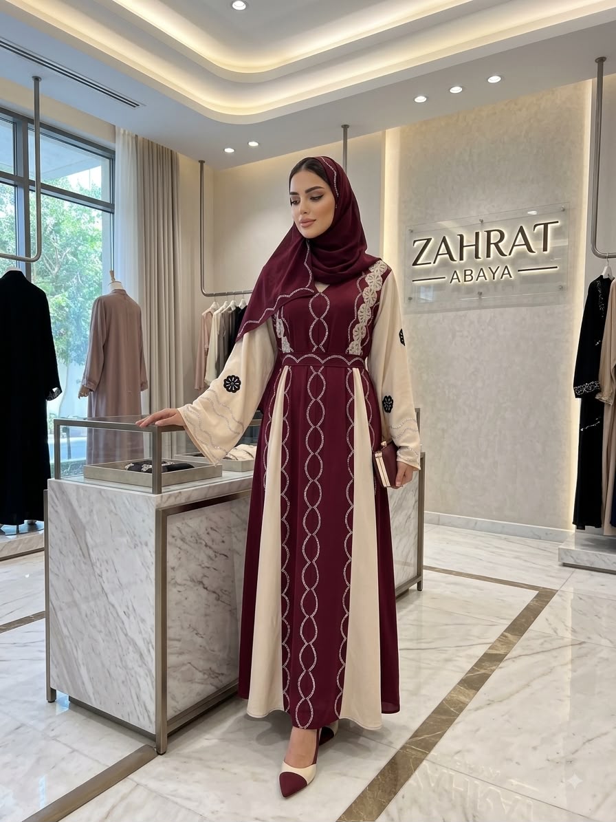 Ruby Panel Abaya