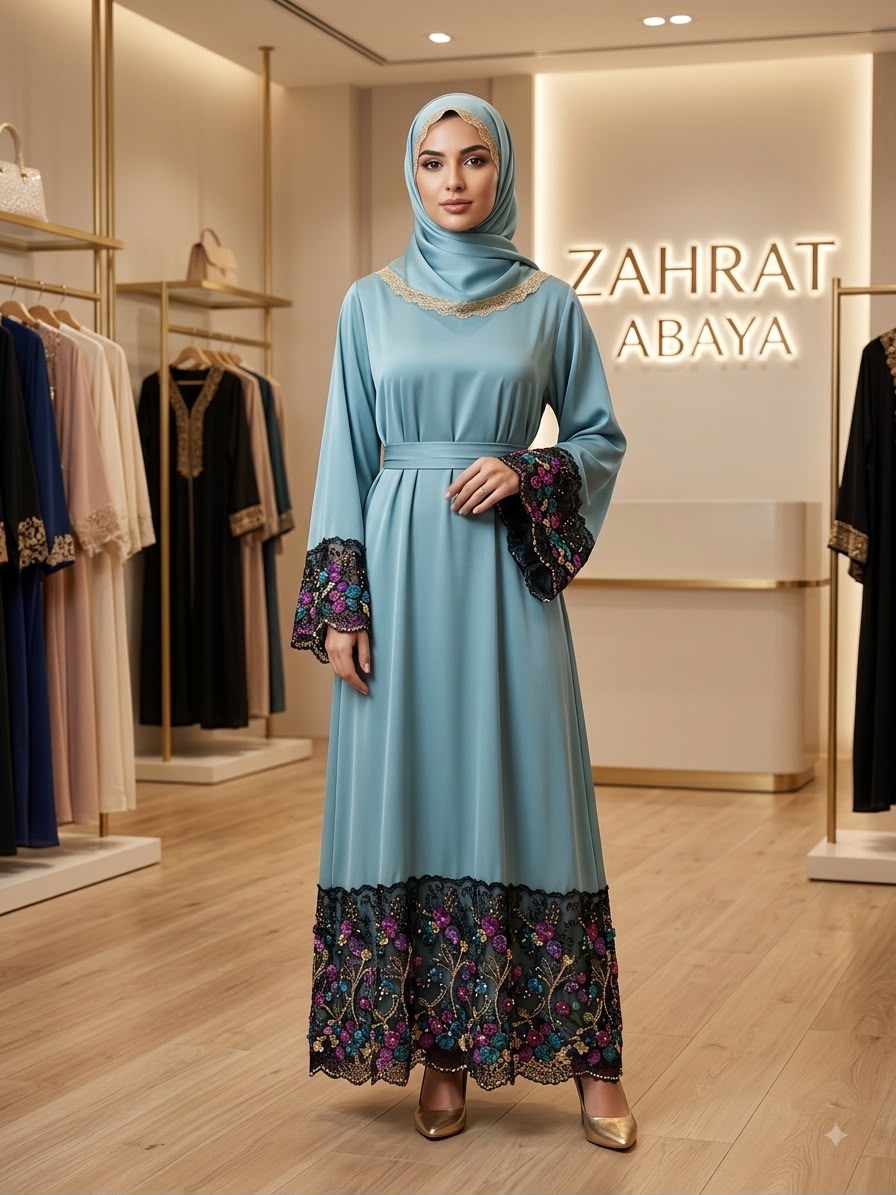 Aqua Garden Abaya